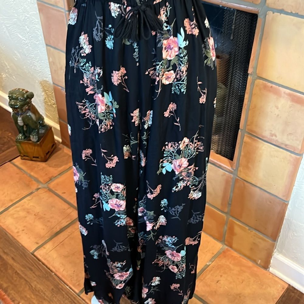Band of Gypsies, Size M, Black Floral Jumpsuit! - Picture 3 of 9